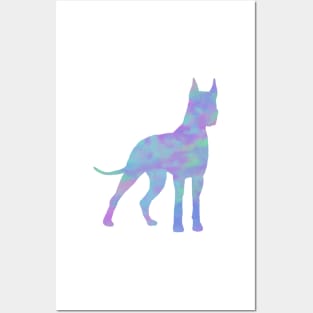 Rainbow Pastel Great Dane Posters and Art